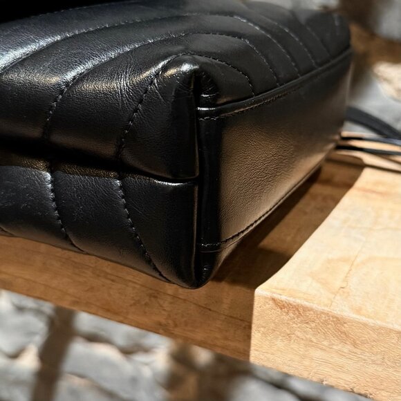 Saint Laurent Black Quilted Loulou Toy Crossbody Bag - Picture 7 of 16